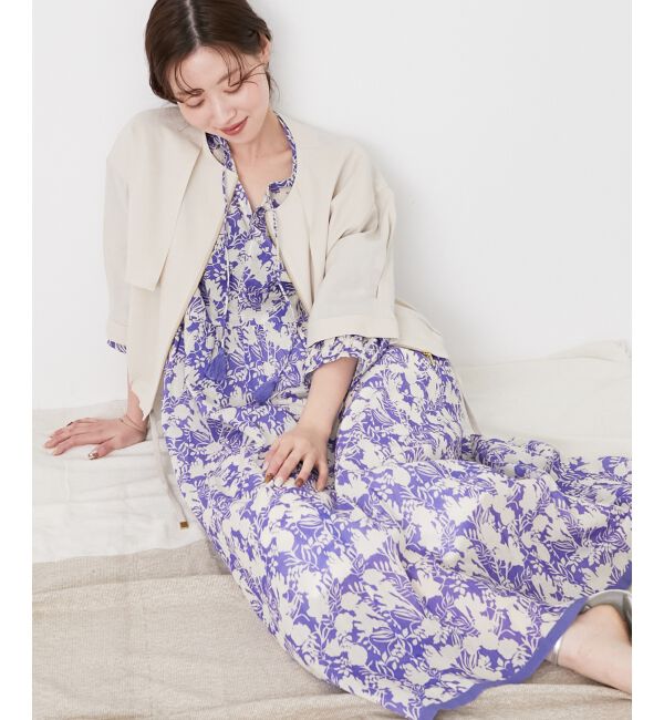  「Fanaka別注バイカラーフラワーワンピース」|ワンピース|