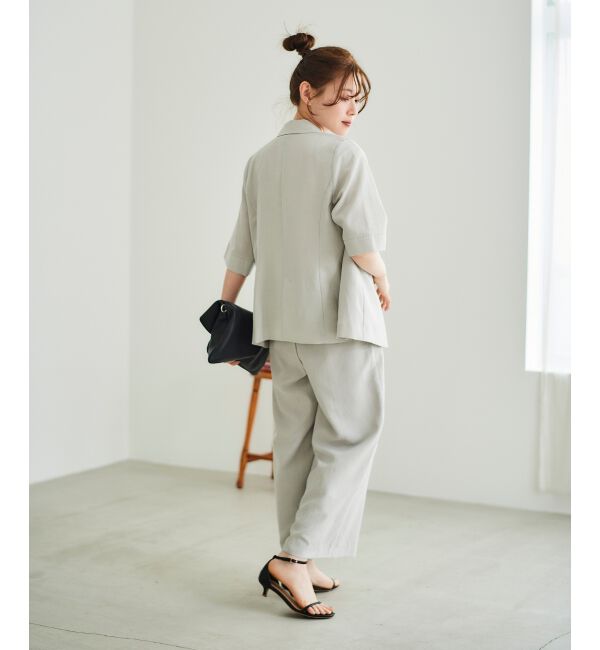  「《手洗い可能》タンブラーブッチャータックワイドパンツ」|その他|