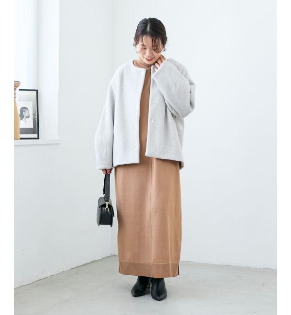 ノーカラーコクーンミドルコート｜ルミネのファッション通販アイルミネ