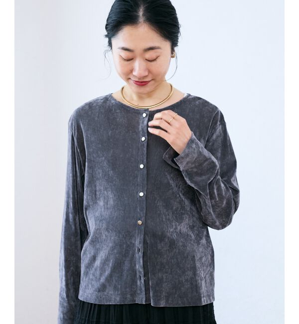  「シアーベロアカーデ」|カーディガン|