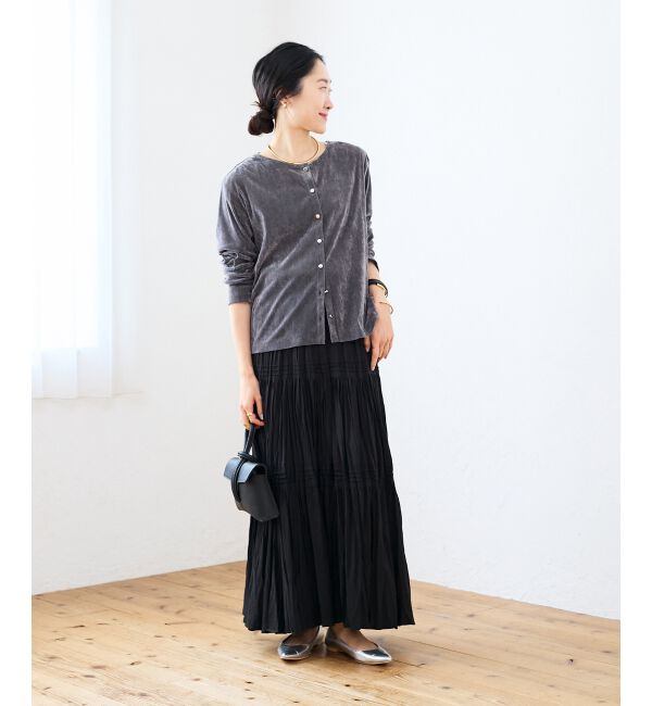  「シアーベロアカーデ」|カーディガン|