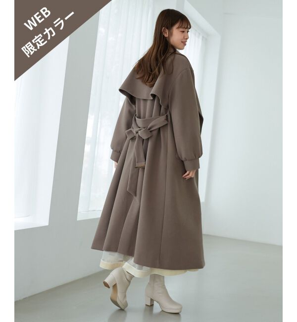 MAJESTICLEGON「バックデザインチェスターコート」|チェスターコート|モカ