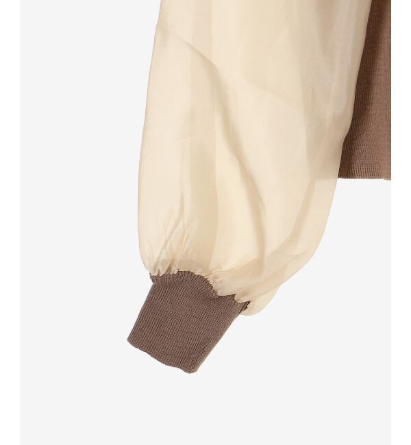 MAJESTICLEGON「肩フリルシアースリーブニット」|ニット・セーター|