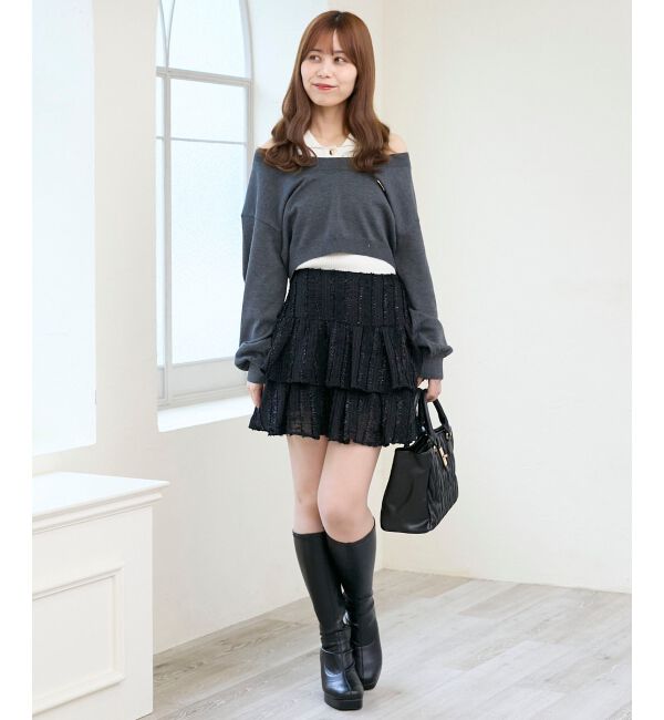  「キラふわシアーミニスカパン」|スカート|