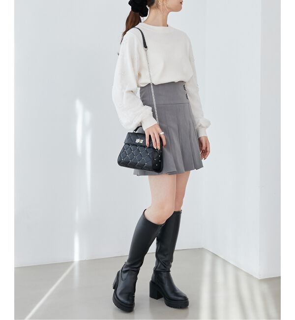  「パールチュールスリーブニット」|ニット・セーター|