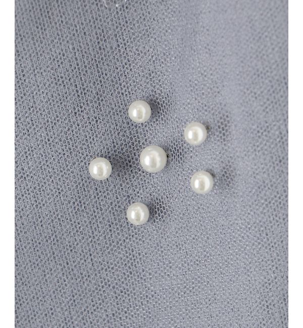  「パールチュールスリーブニット」|ニット・セーター|