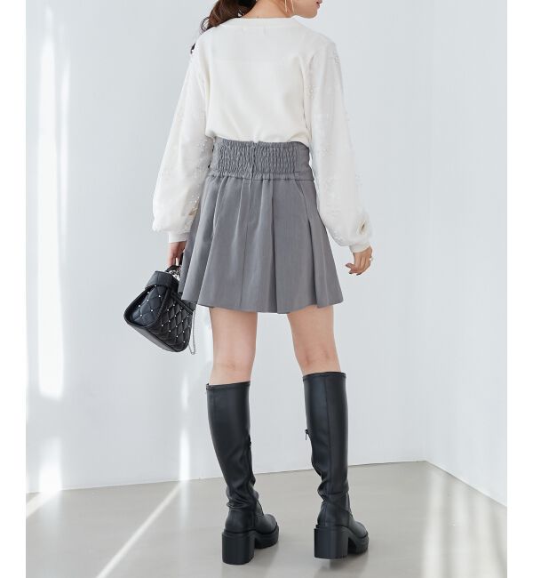  「パールチュールスリーブニット」|ニット・セーター|