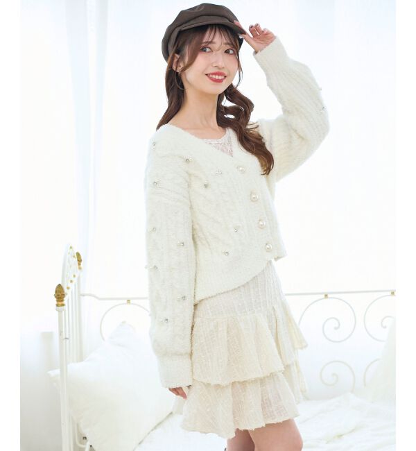  「ビジューマシュマロカーディガン」|カーディガン|
