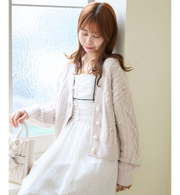  「ビジューマシュマロカーディガン」|カーディガン|