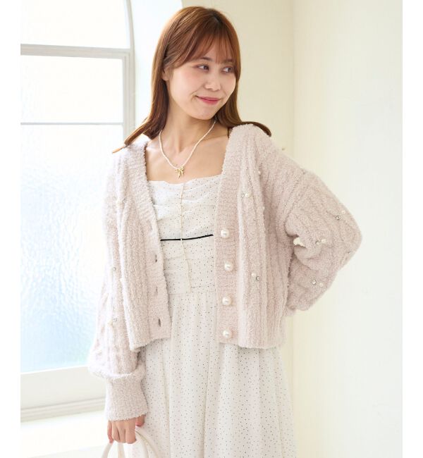  「ビジューマシュマロカーディガン」|カーディガン|