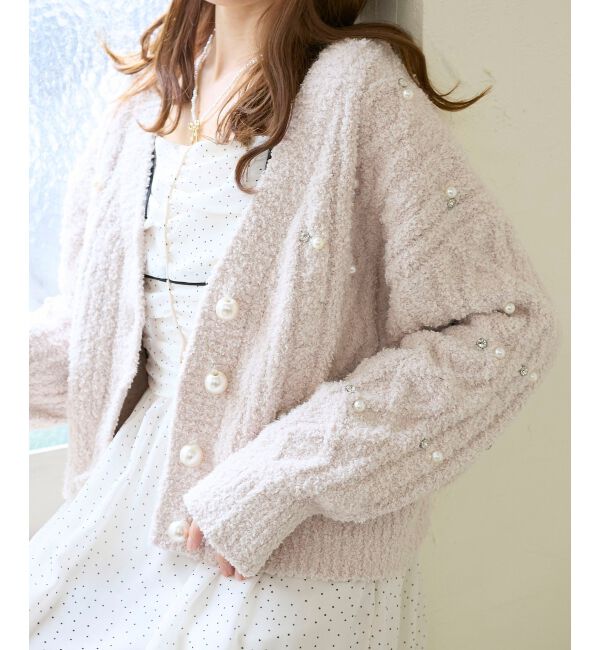  「ビジューマシュマロカーディガン」|カーディガン|