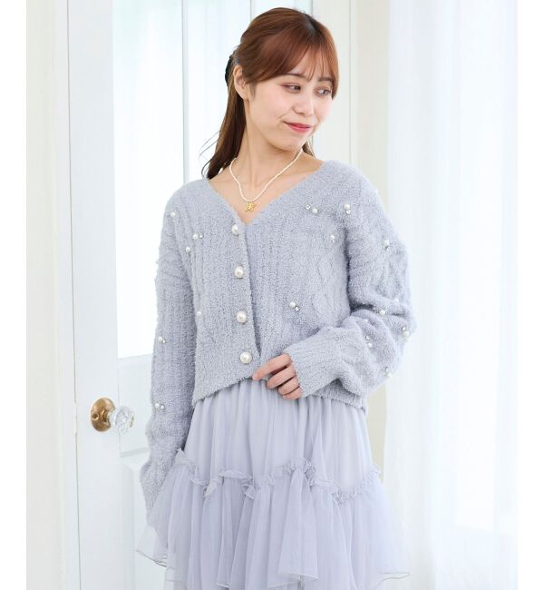  「ビジューマシュマロカーディガン」|カーディガン|