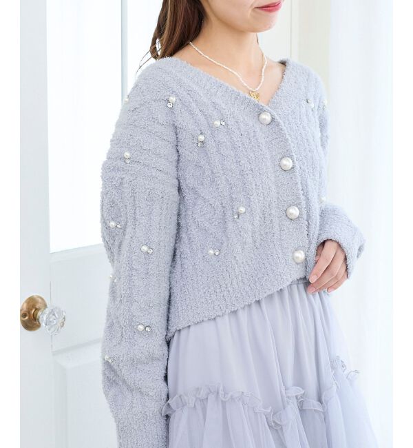  「ビジューマシュマロカーディガン」|カーディガン|