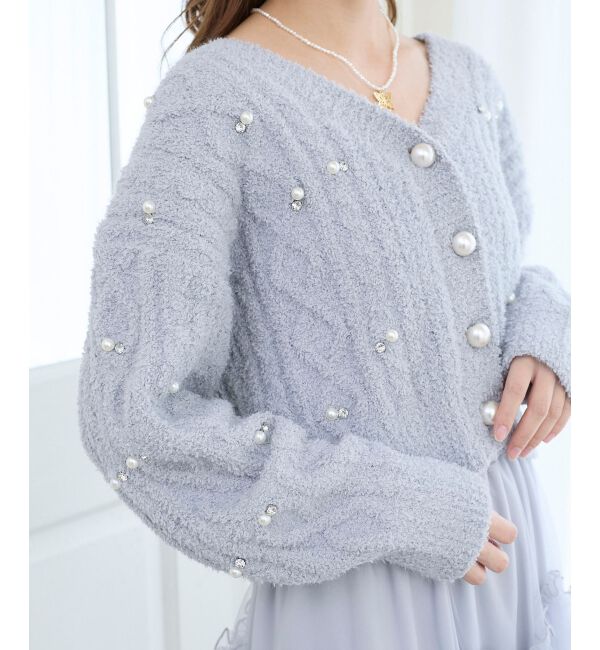  「ビジューマシュマロカーディガン」|カーディガン|