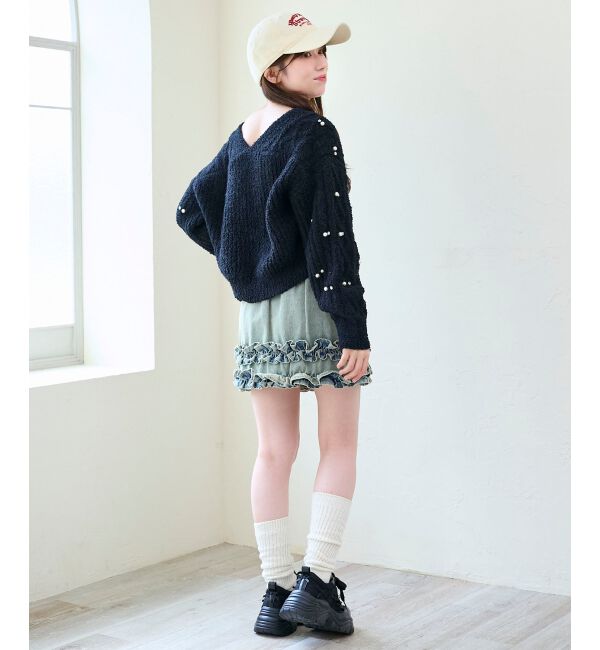  「ビジューマシュマロカーディガン」|カーディガン|