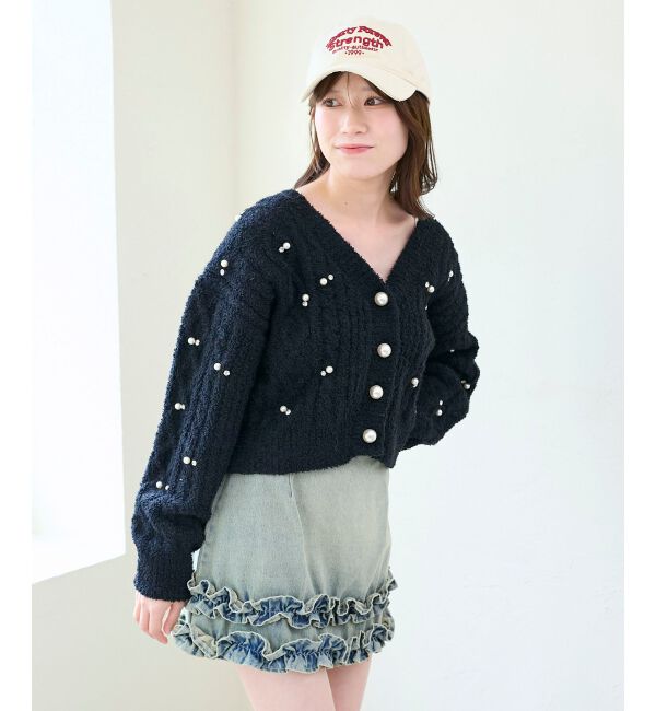  「ビジューマシュマロカーディガン」|カーディガン|