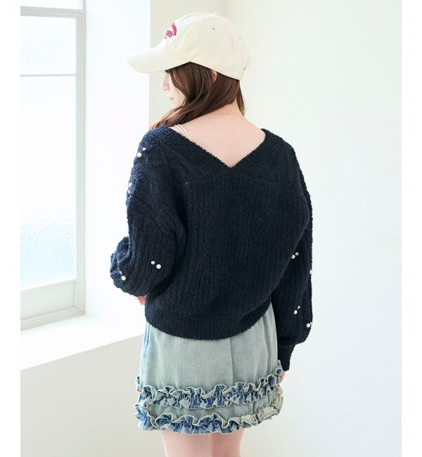  「ビジューマシュマロカーディガン」|カーディガン|