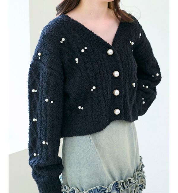  「ビジューマシュマロカーディガン」|カーディガン|