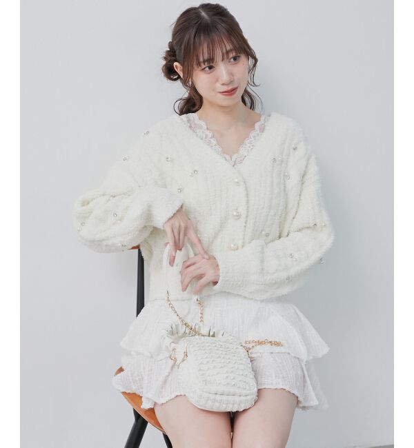  「ビジューマシュマロカーディガン」|カーディガン|
