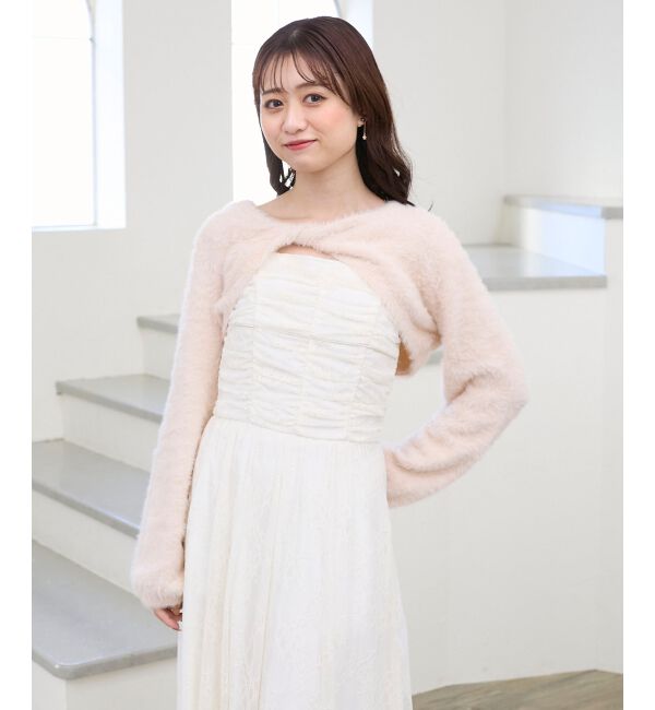  「シャギーボレロ&times;キャミワンピセット」|ワンピース|