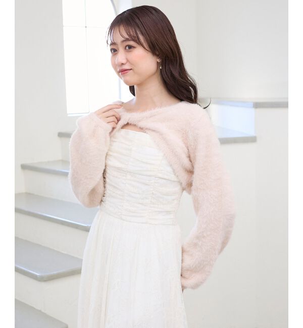  「シャギーボレロ&times;キャミワンピセット」|ワンピース|