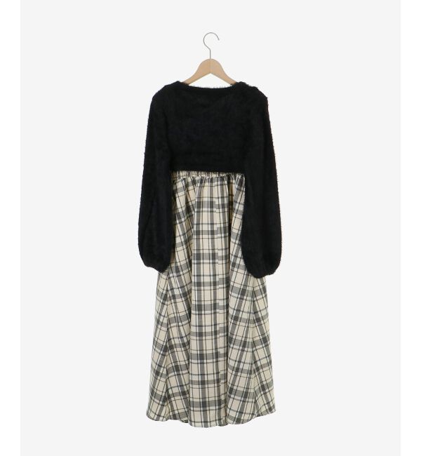  「シャギーボレロ&times;キャミワンピセット」|ワンピース|