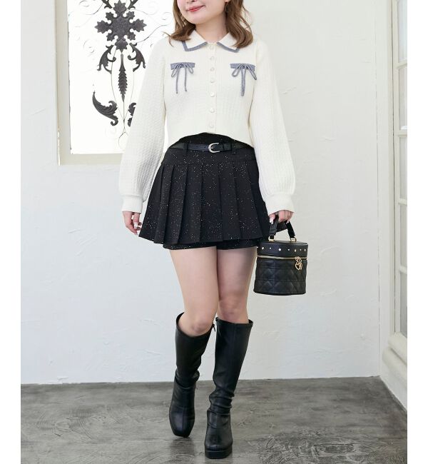  「ベルトセットキラキラミニスカパン」|スカート|