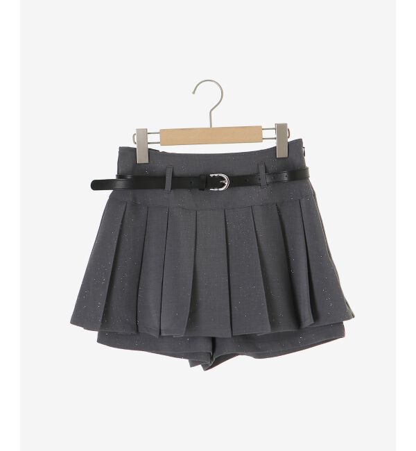  「ベルトセットキラキラミニスカパン」|スカート|