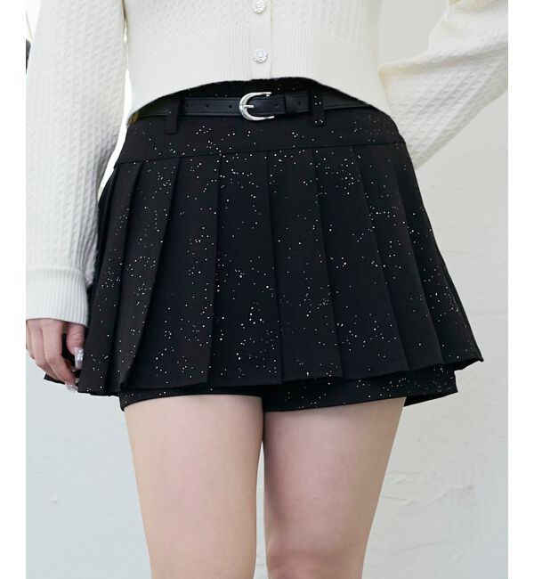  「ベルトセットキラキラミニスカパン」|スカート|