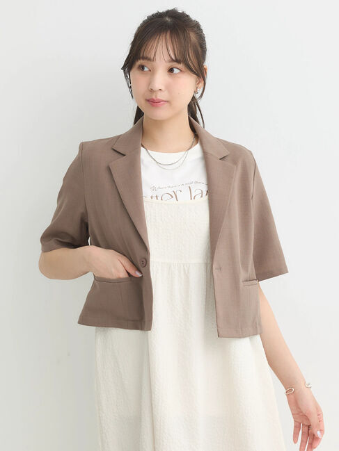 earth music&ecology「ショートジャケット」|テーラードジャケット|