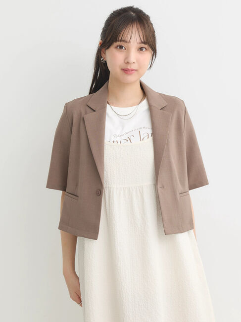 earth music&ecology「ショートジャケット」|テーラードジャケット|Mocha