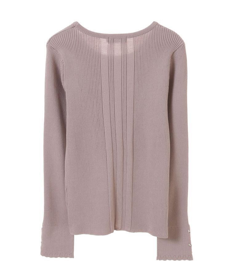 earth music&ecology「パール&ビジュースリーブプルオーバー」|ニット・セーター|