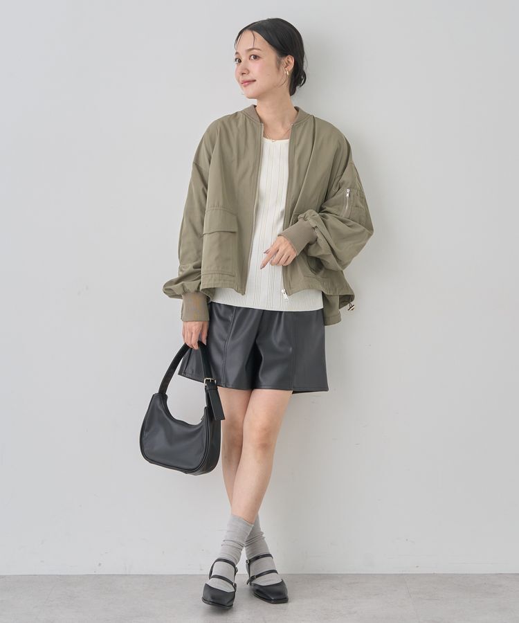 earth music&ecology「パール&ビジュースリーブプルオーバー」|ニット・セーター|