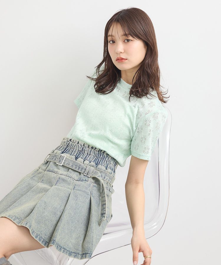 earth music&ecology「フラワーレースプルオーバー」|Tシャツ・カットソー|