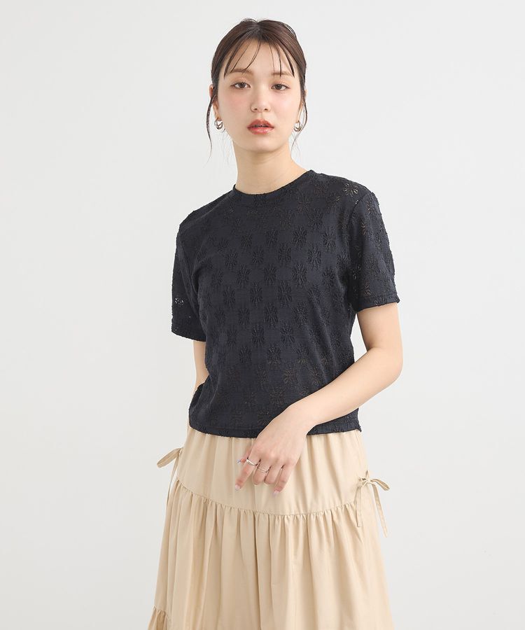 earth music&ecology「フラワーレースプルオーバー」|Tシャツ・カットソー|