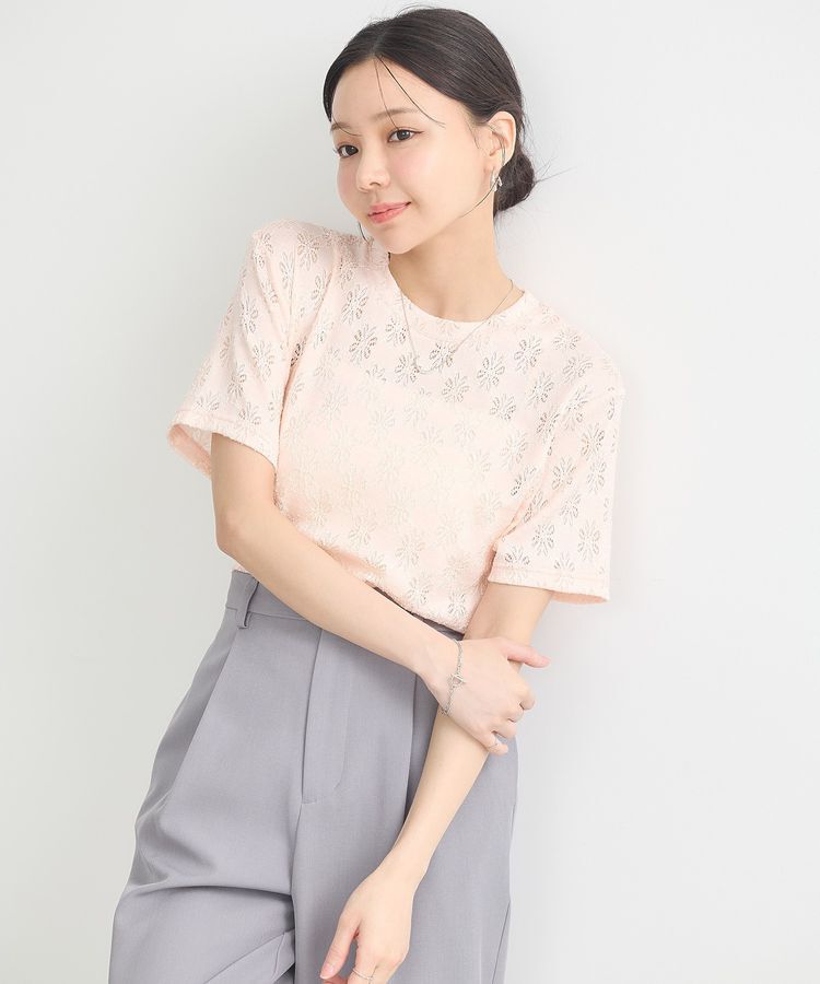 earth music&ecology「フラワーレースプルオーバー」|Tシャツ・カットソー|