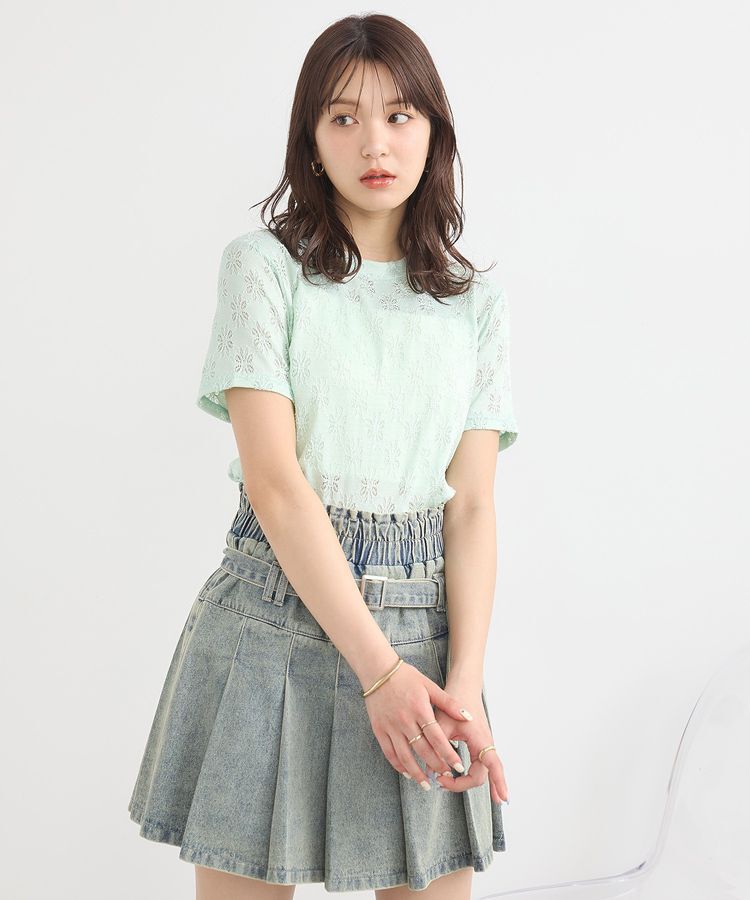 earth music&ecology「フラワーレースプルオーバー」|Tシャツ・カットソー|