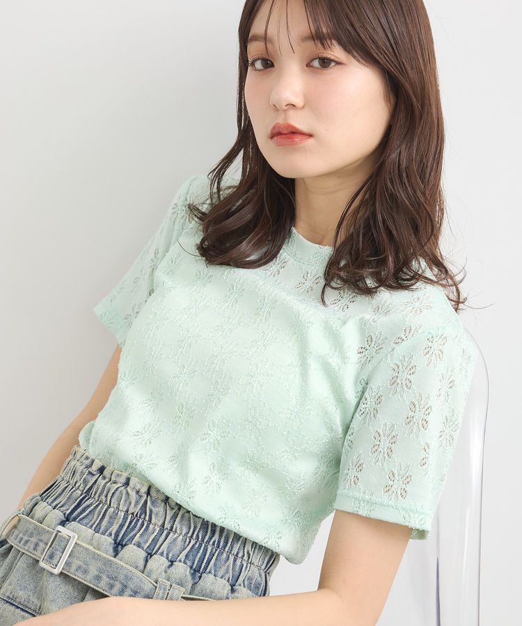 earth music&ecology「フラワーレースプルオーバー」|Tシャツ・カットソー|Mint