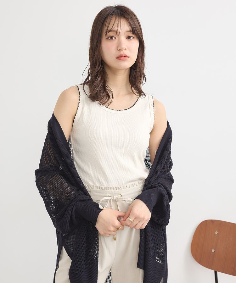 earth music&ecology「ピコトリミングタンクトップ」|キャミソール|