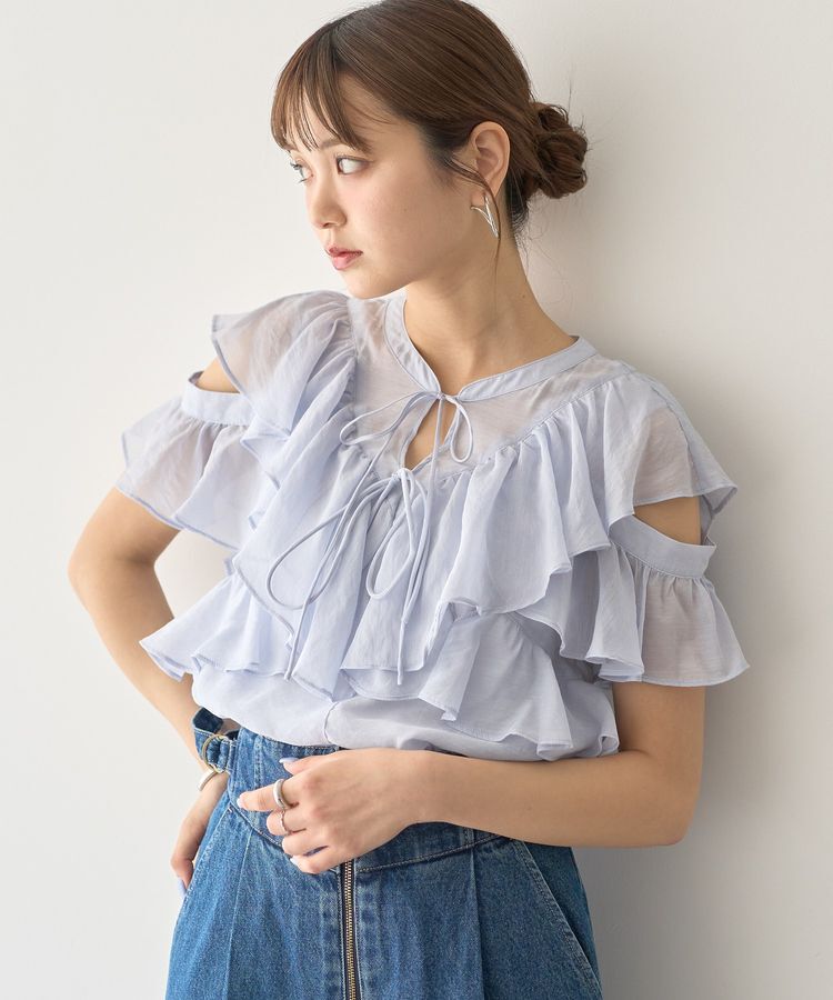 earth music&ecology「2WAYフリルブラウス」|シャツ・ブラウス|