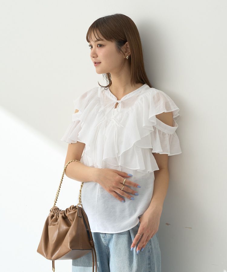 earth music&ecology「2WAYフリルブラウス」|シャツ・ブラウス|