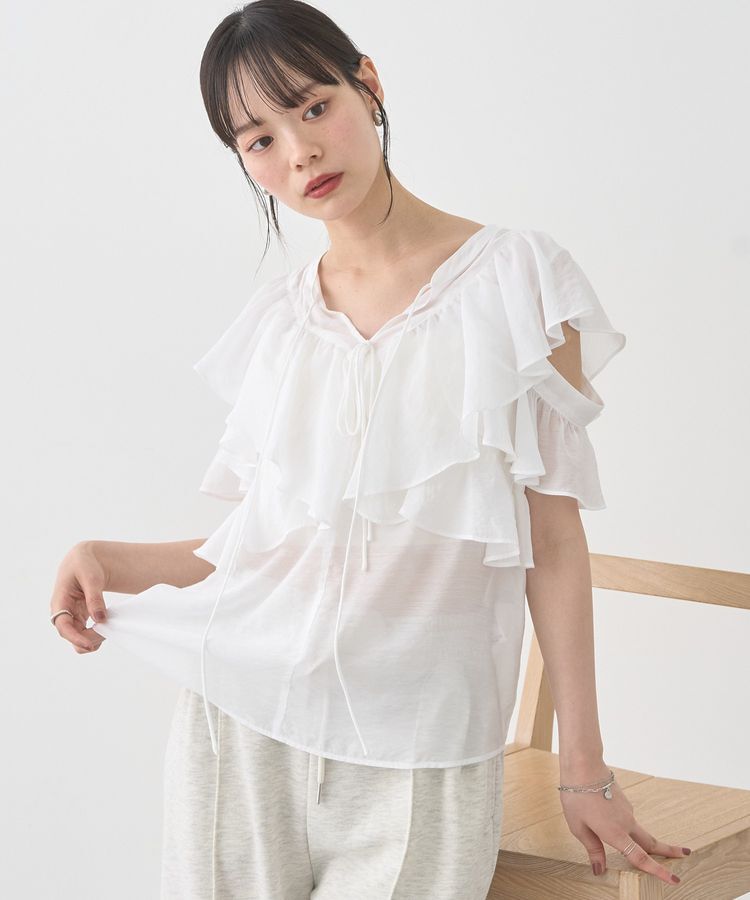 earth music&ecology「2WAYフリルブラウス」|シャツ・ブラウス|