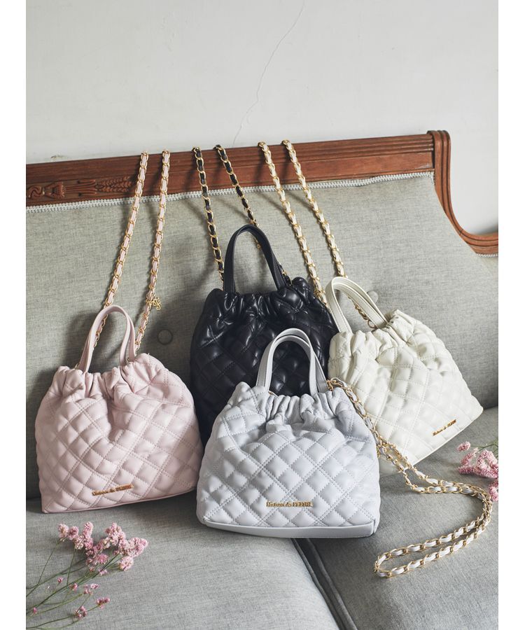 Maison de FLEUR「キルティング巾着バッグ」|その他|