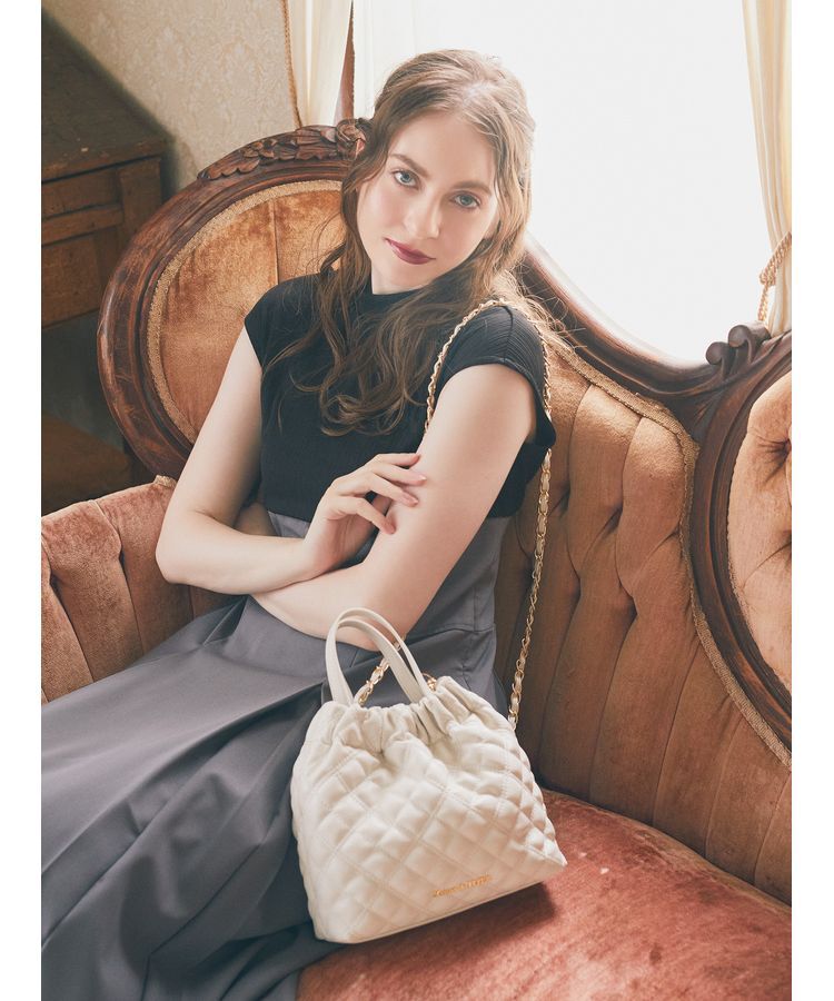 Maison de FLEUR「キルティング巾着バッグ」|その他|