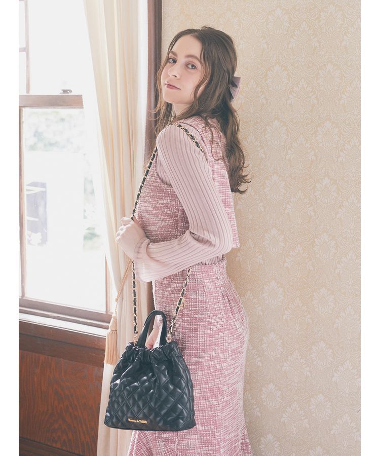 Maison de FLEUR「キルティング巾着バッグ」|その他|