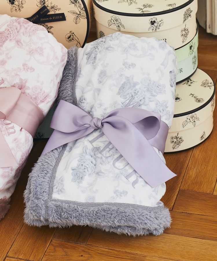 Maison de FLEUR「トワルドジュイブランケット」|その他|ブルーグレー