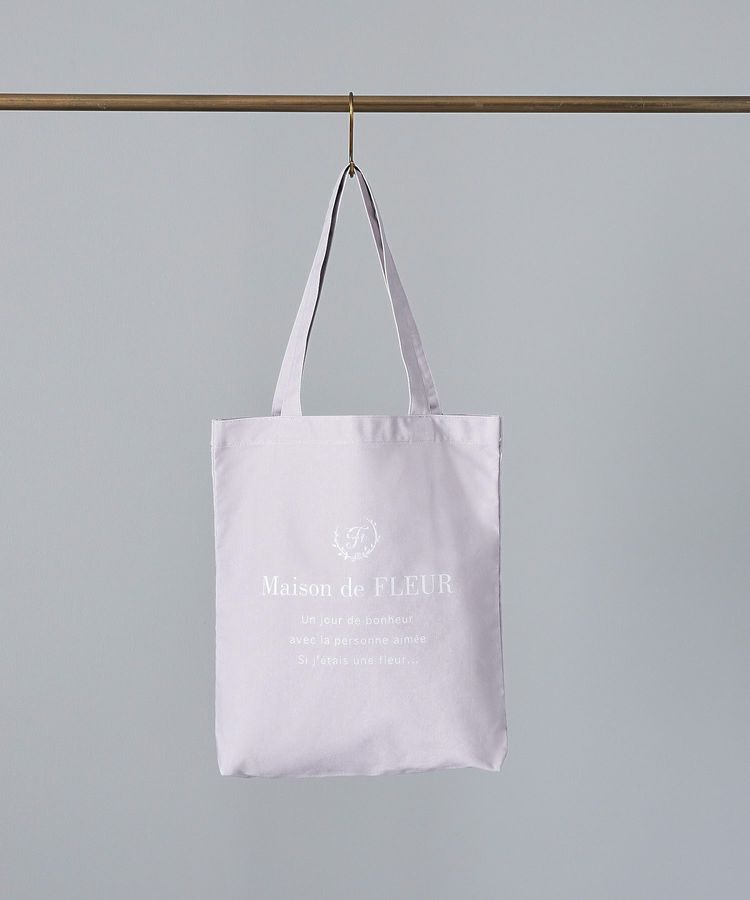 Maison de FLEUR「EC限定ブランドロゴプリントキャンバストート」|トートバッグ|グレー