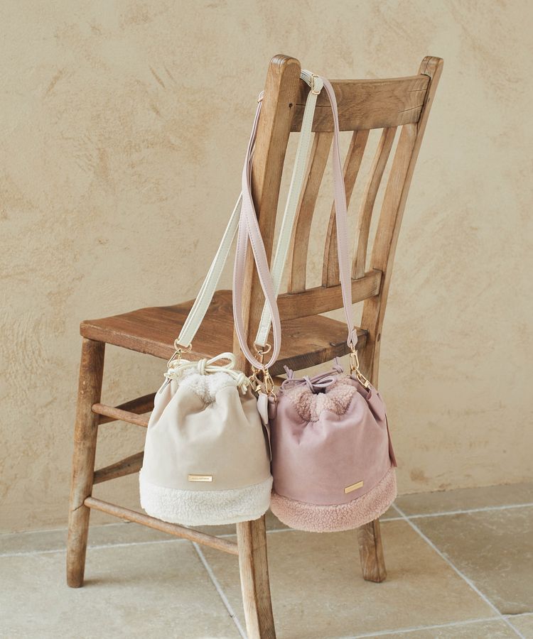 Maison de FLEUR「ムートン風巾着ショルダーバッグ」|ショルダー・メッセンジャー|