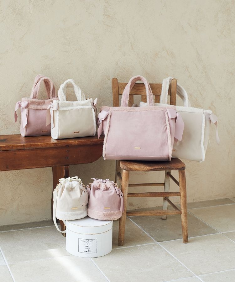 Maison de FLEUR「ムートン風巾着ショルダーバッグ」|ショルダー・メッセンジャー|