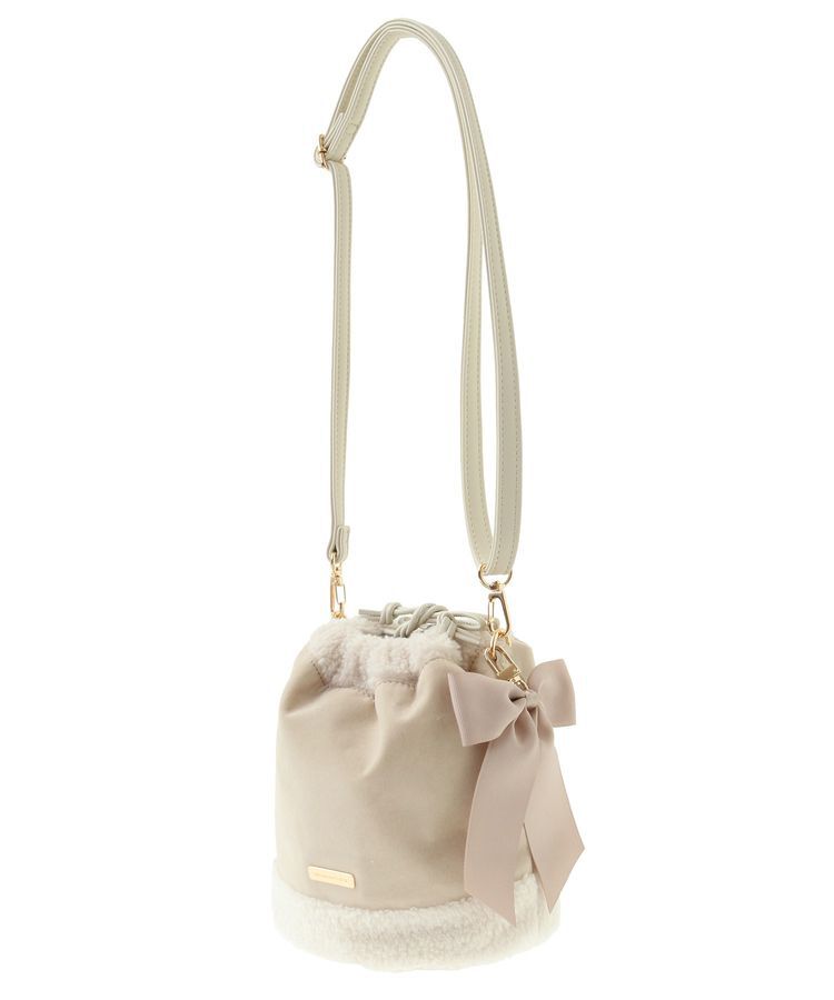 Maison de FLEUR「ムートン風巾着ショルダーバッグ」|ショルダー・メッセンジャー|